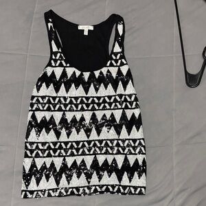 dELiA*s Black and White Tank Top